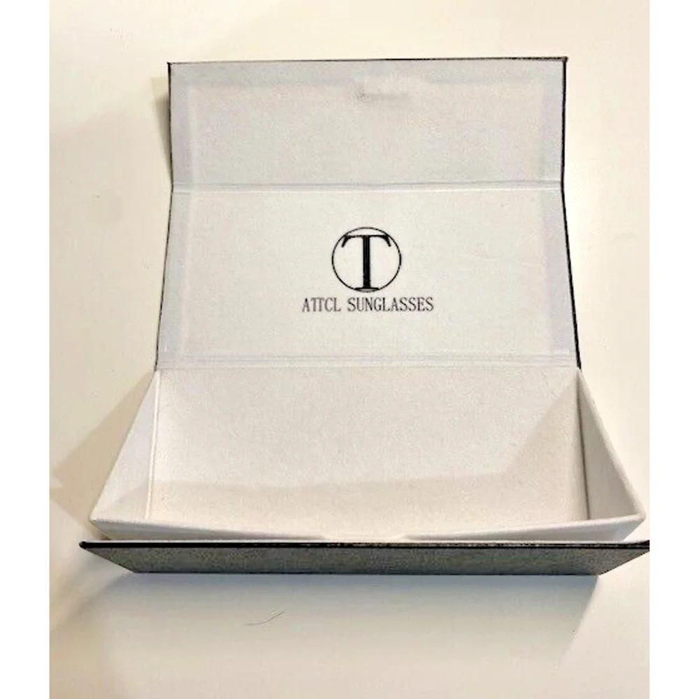PRE-OWNED - ATTCL sunglasses case ONLY in Black with white interior